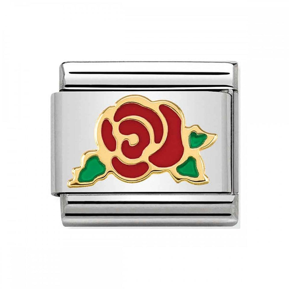Nomination CLASSIC Gold Madame Monsieur Red Rose Charm
