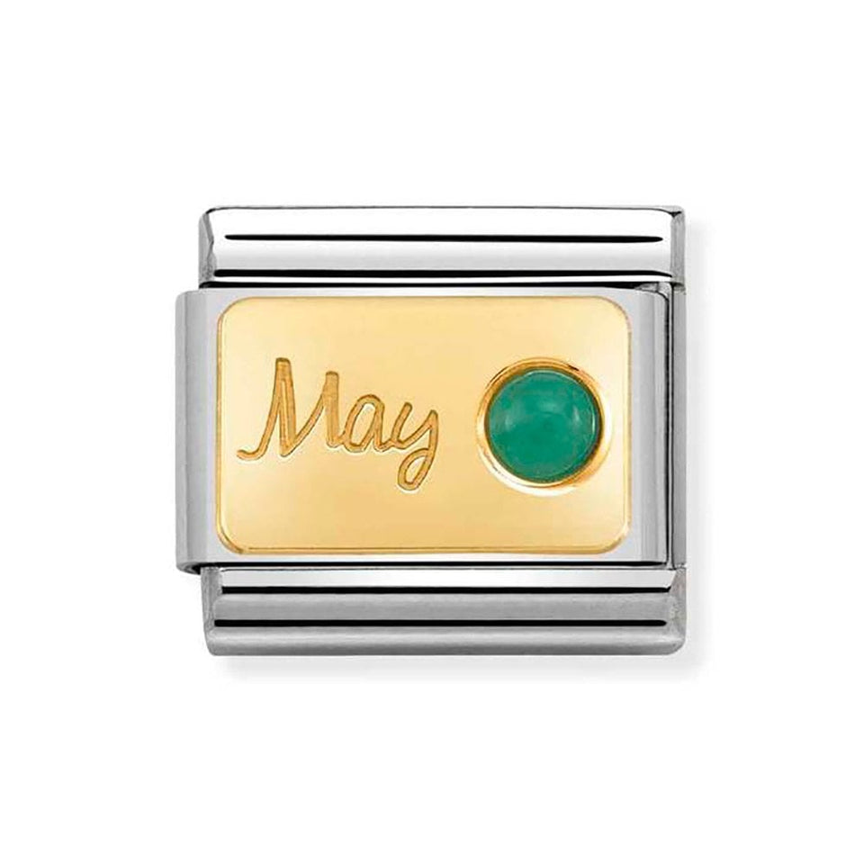 Nomination CLASSIC Gold May Birthstone Charm (Emerald)