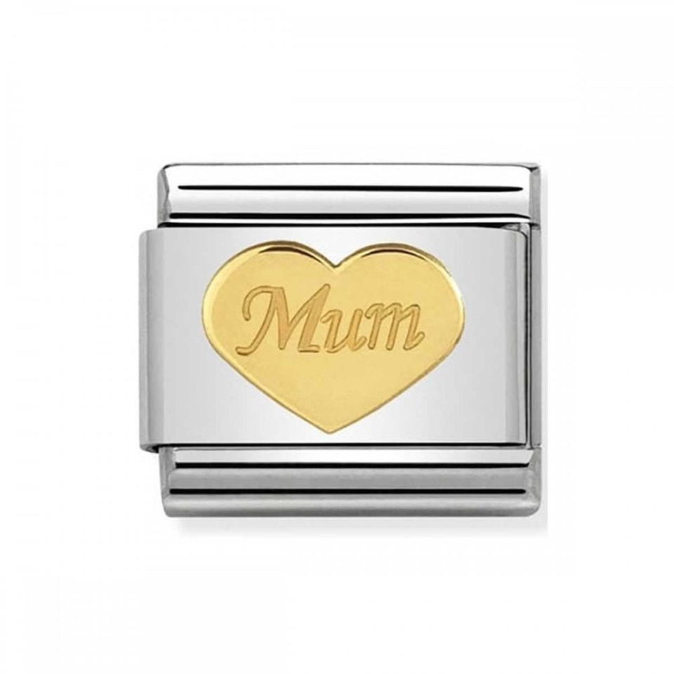 Nomination CLASSIC Gold 'MUM' Heart Charm