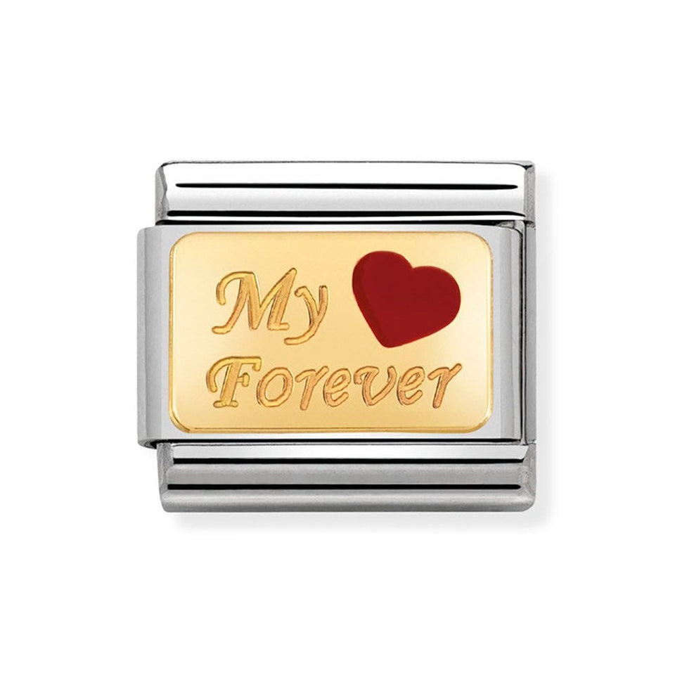 Nomination CLASSIC Gold 'MY FOREVER' Charm