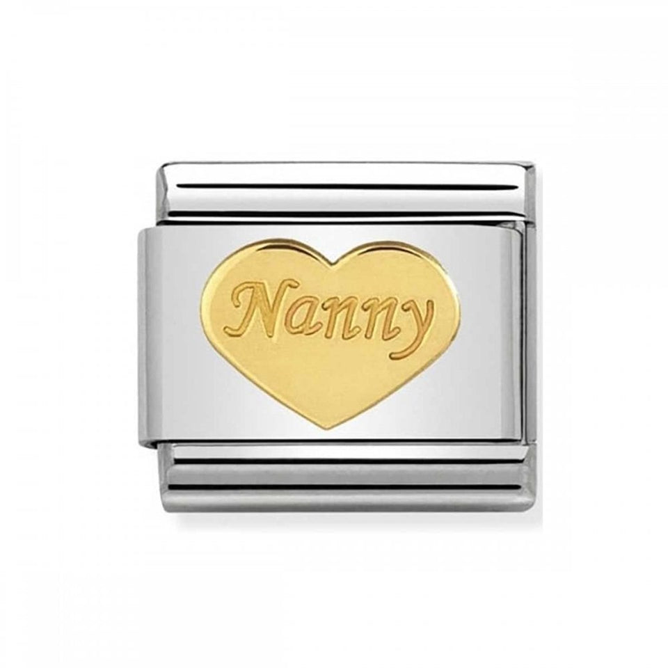 Nomination CLASSIC Gold 'NANNY' Heart Charm