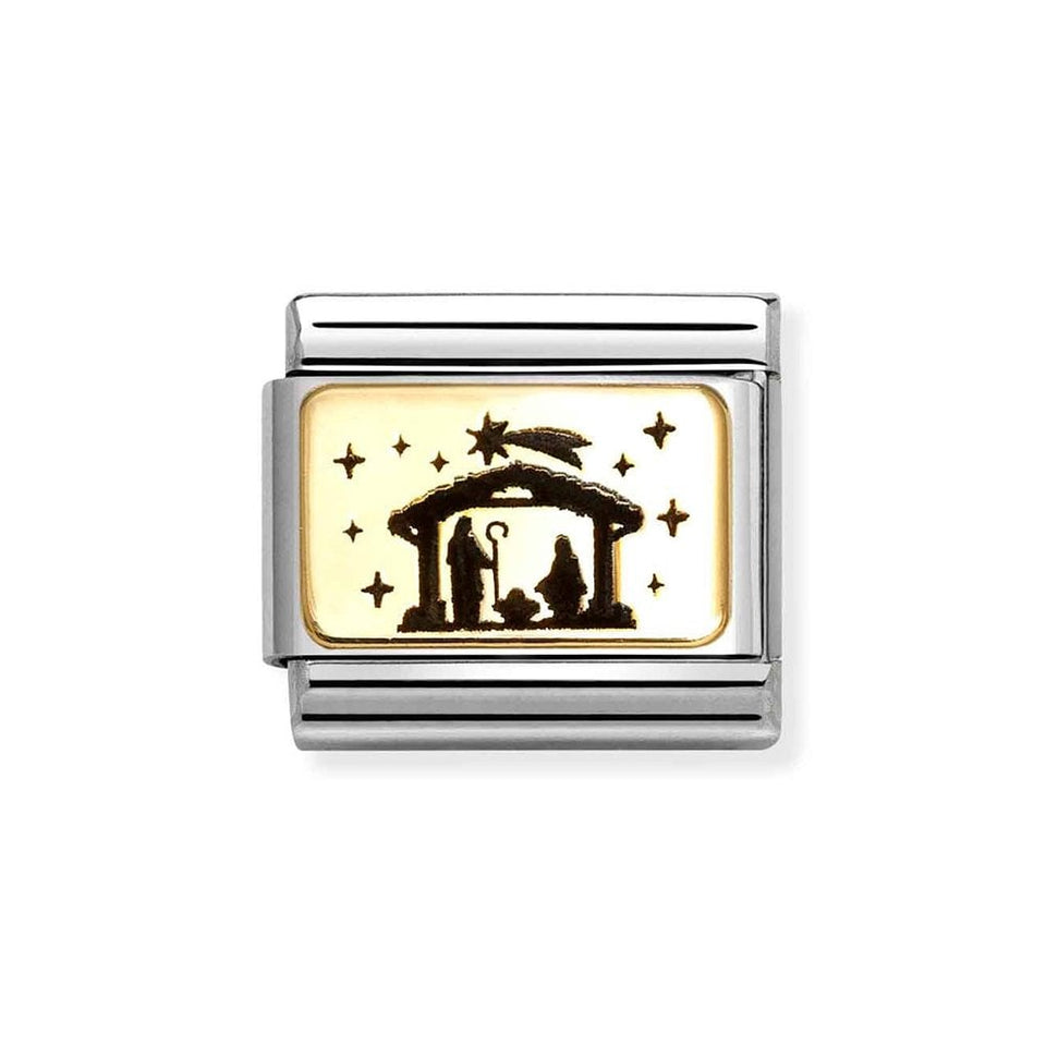 Nomination CLASSIC Gold Nativity Charm