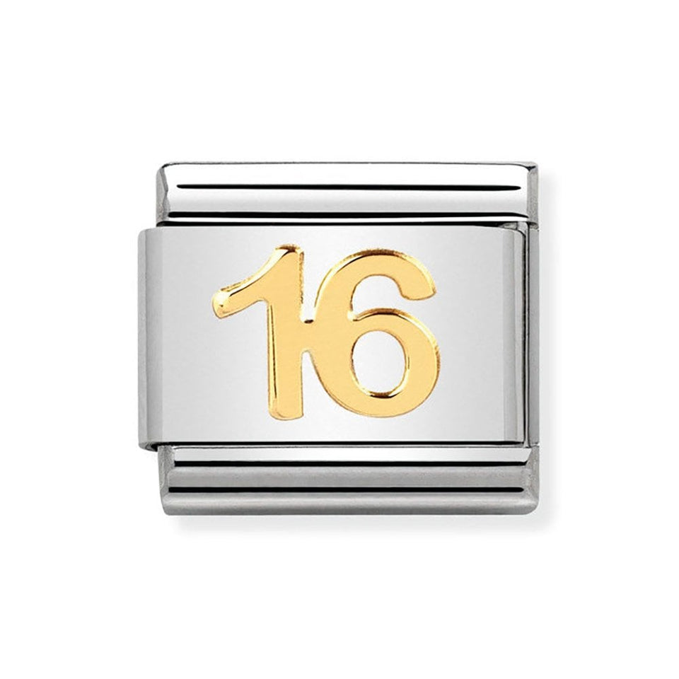 Nomination CLASSIC Gold Number '16' Charm