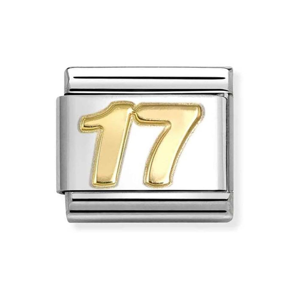 Nomination CLASSIC Gold Number '17' Charm