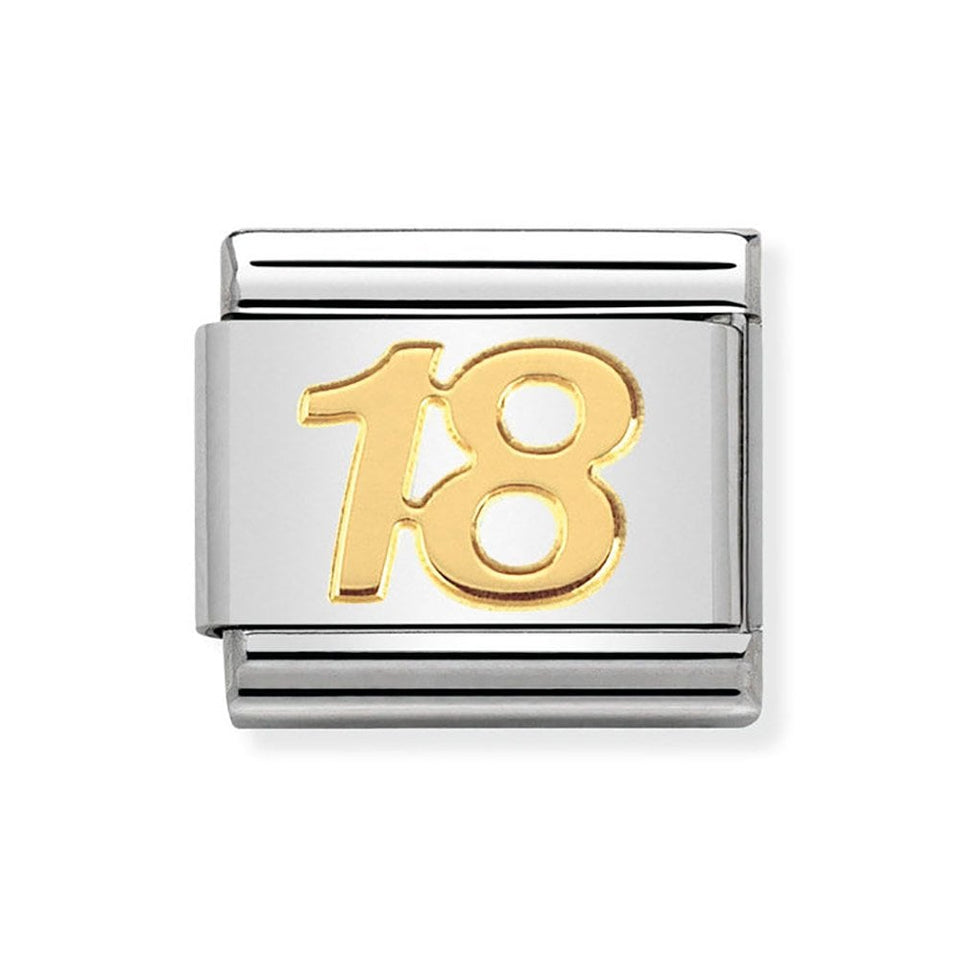 Nomination CLASSIC Gold Number '18' Charm
