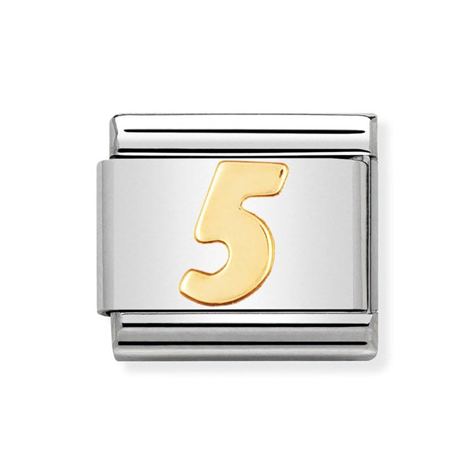 Nomination CLASSIC Gold Number '5' Charm