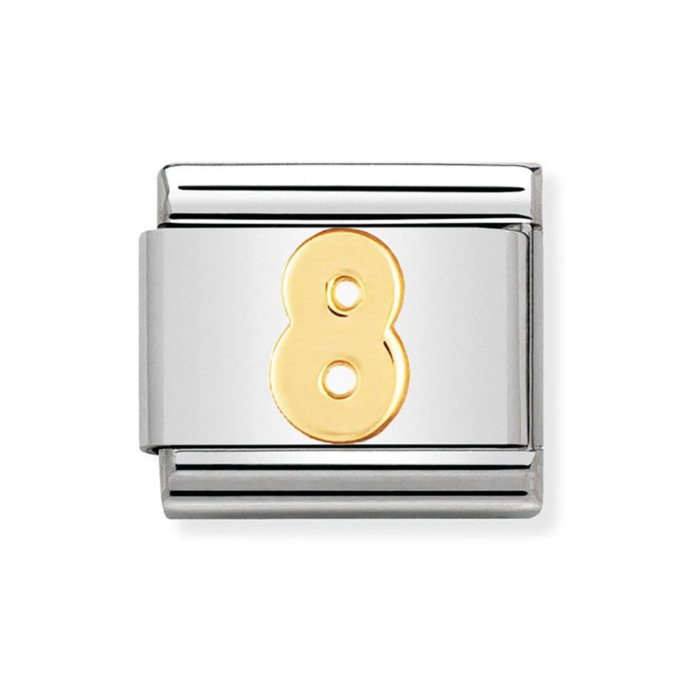 Nomination CLASSIC Gold Number '8' Charm