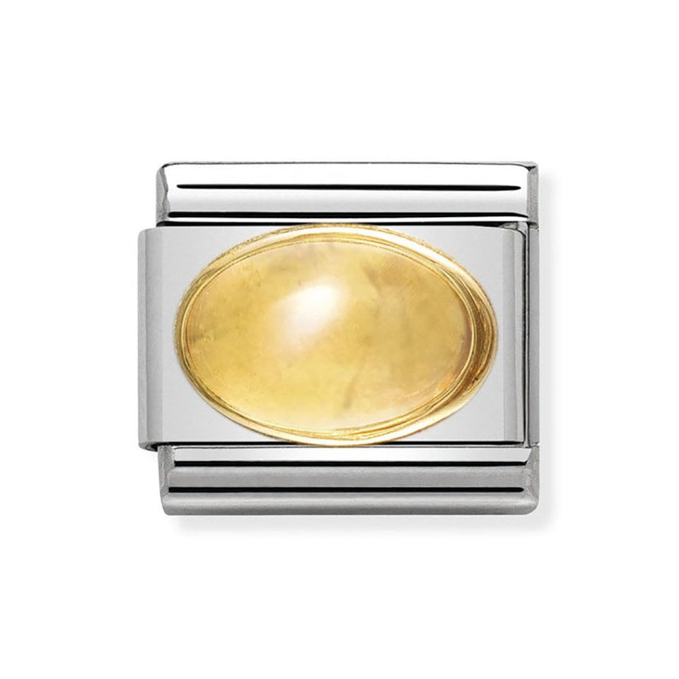 Nomination CLASSIC Gold Oval Citrine Charm