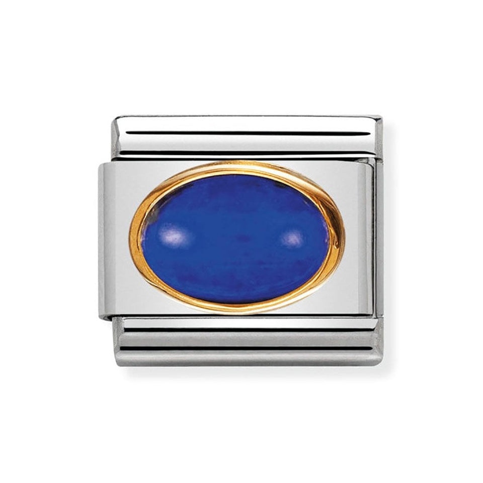 Nomination CLASSIC Gold Oval Lapis Lazuli Charm