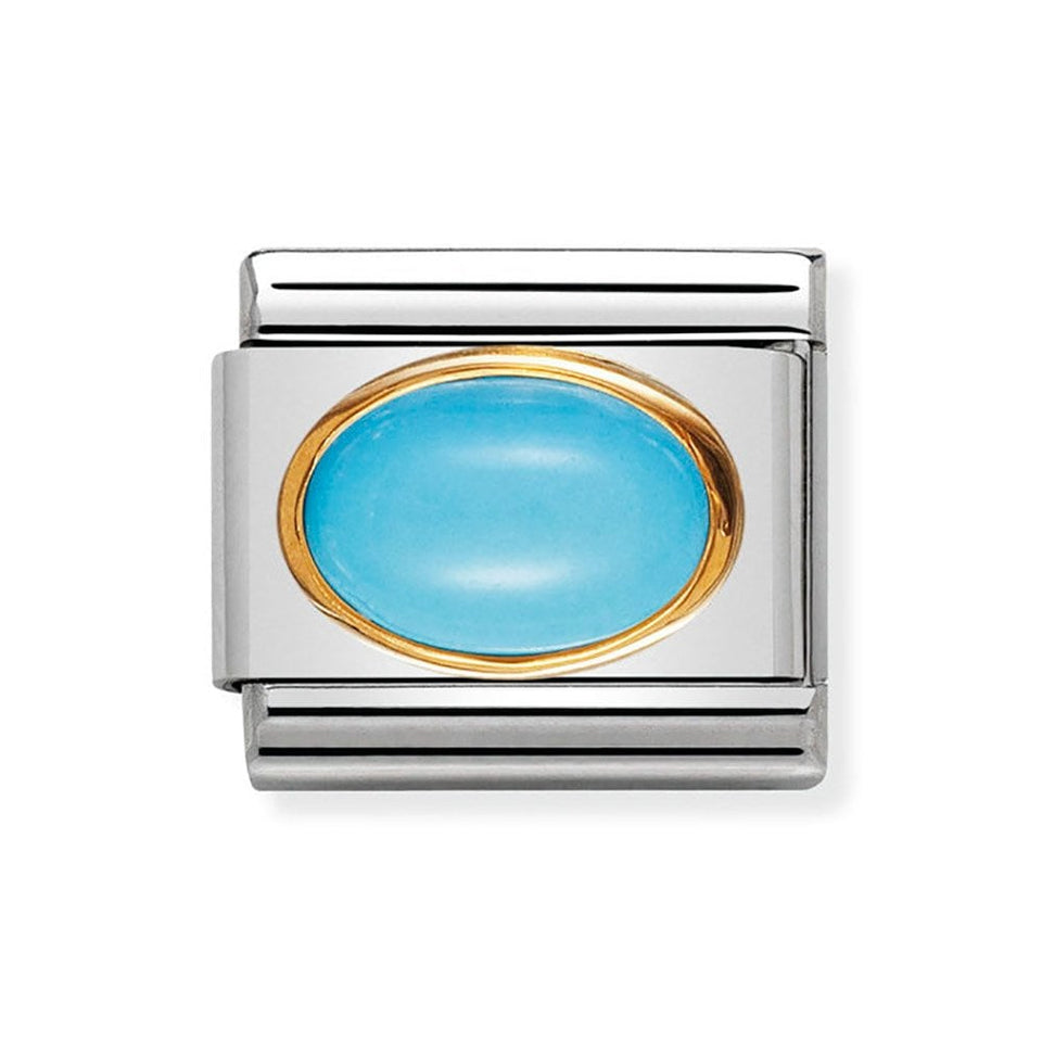 Nomination CLASSIC Gold Oval Turquoise Charm