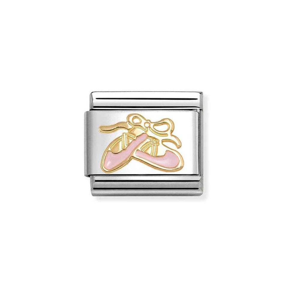 Nomination CLASSIC Gold Pink Dance Shoes Charm