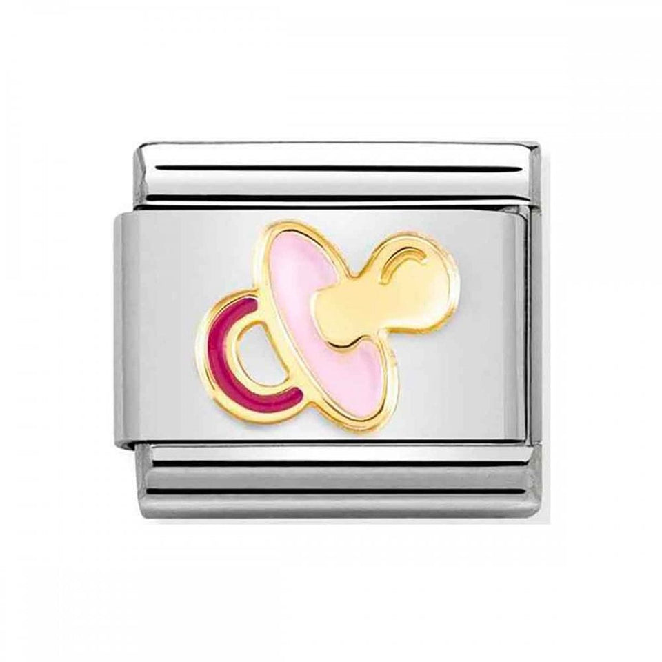 Nomination CLASSIC Gold Pink Dummy Charm