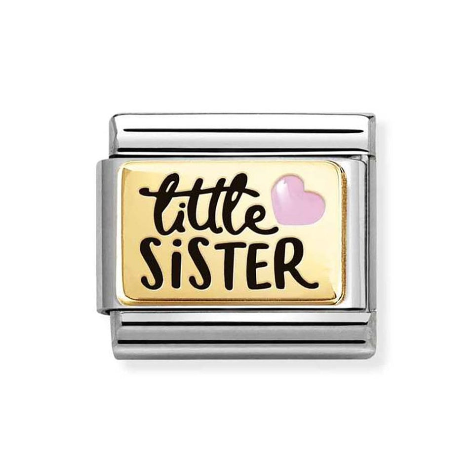 Nomination CLASSIC Gold Pink Little Sister Charm