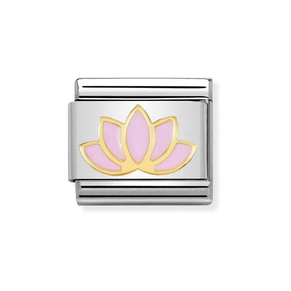 Nomination CLASSIC Gold Pink Lotus Charm