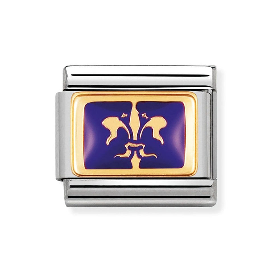 Nomination CLASSIC Gold Purple Lilly Charm