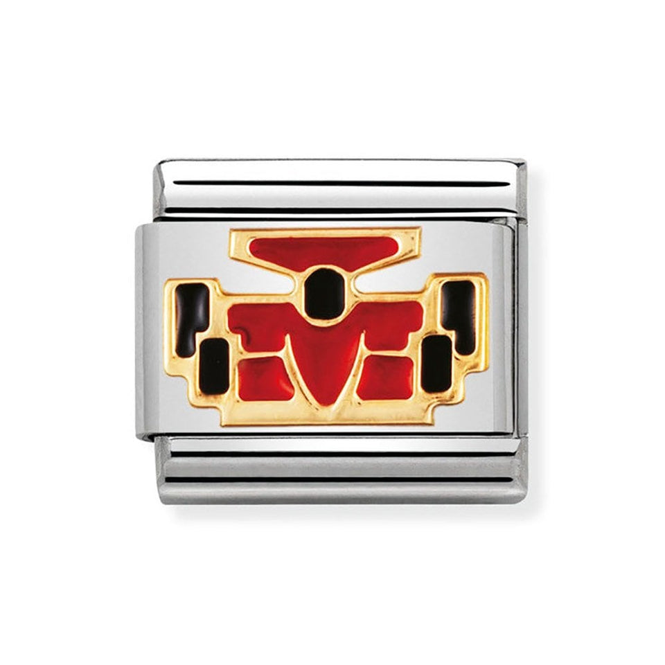 Nomination CLASSIC Gold Racing Car Charm