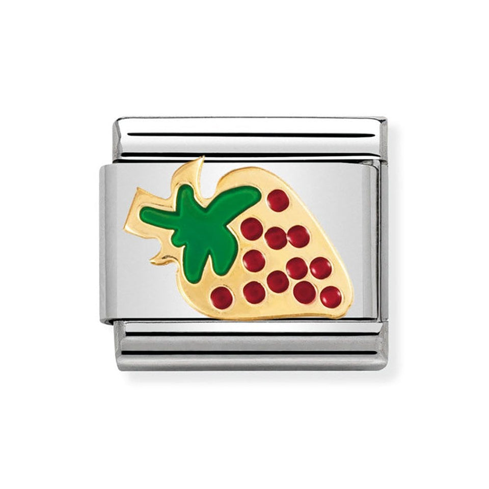 Nomination CLASSIC Gold Red Strawberry Charm