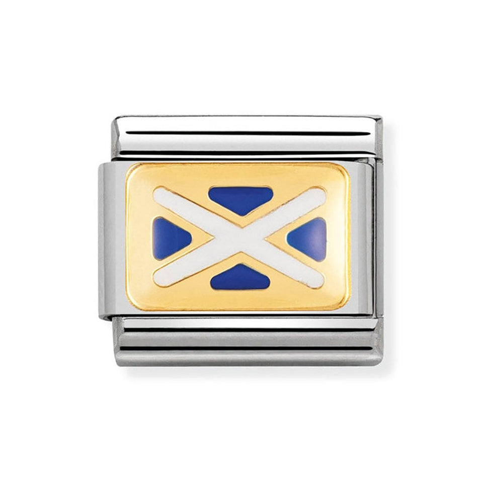 Nomination CLASSIC Gold Scotland Flag Charm