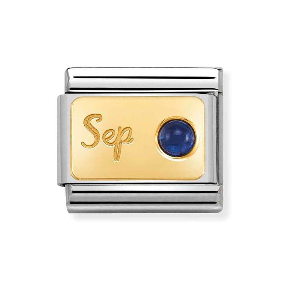 Nomination CLASSIC Gold September Birthstone Charm (Sapphire)