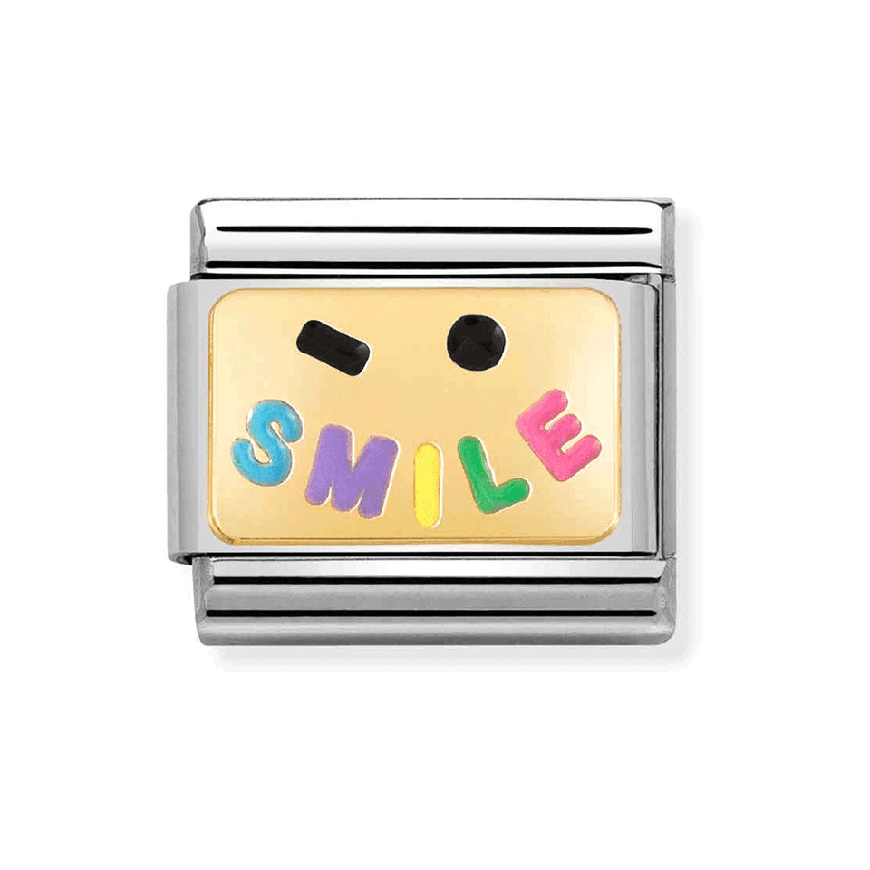 Nomination CLASSIC Gold 'SMILE' Plate Charm