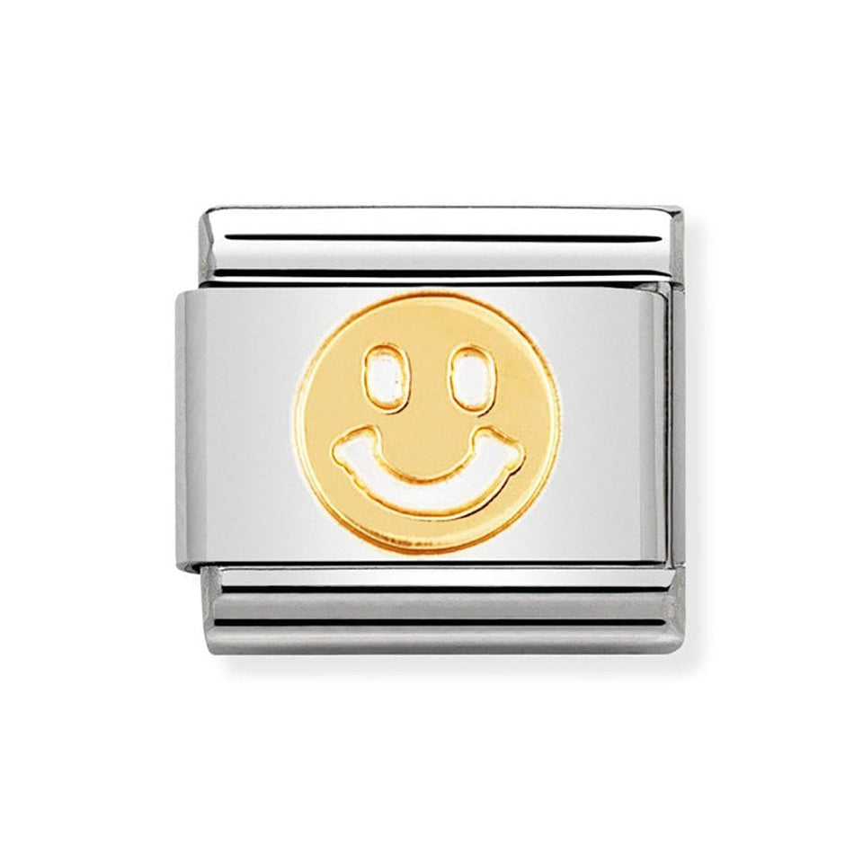 Nomination CLASSIC Gold Smiley Face Charm