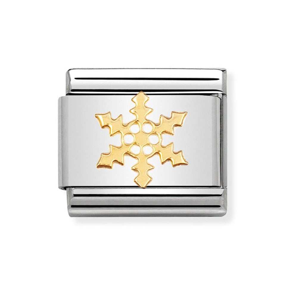 Nomination CLASSIC Gold Snowflake Charm