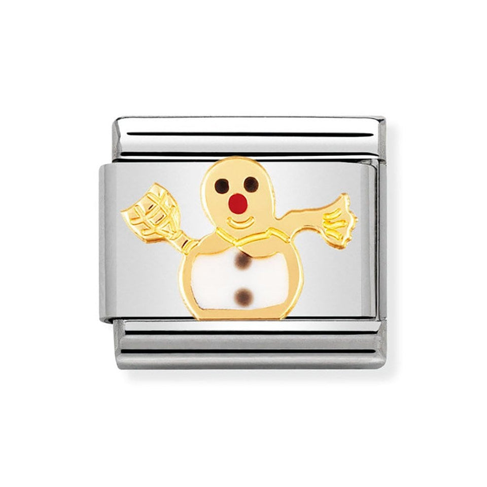 Nomination CLASSIC Gold Snowman Christmas Charm