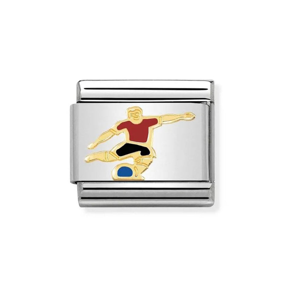Nomination CLASSIC Gold Soccer Player Charm