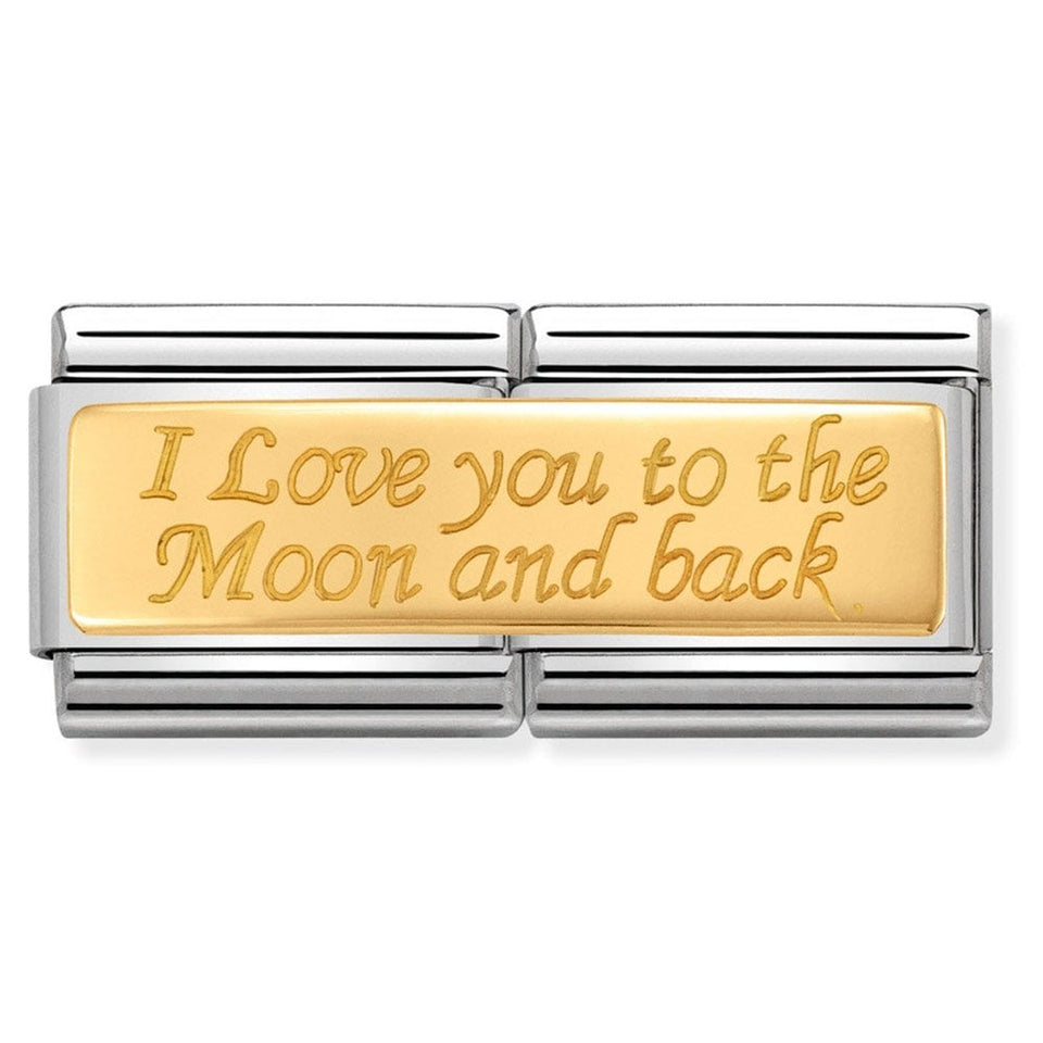 Nomination CLASSIC Gold 'TO THE MOON & BACK' Double Charm