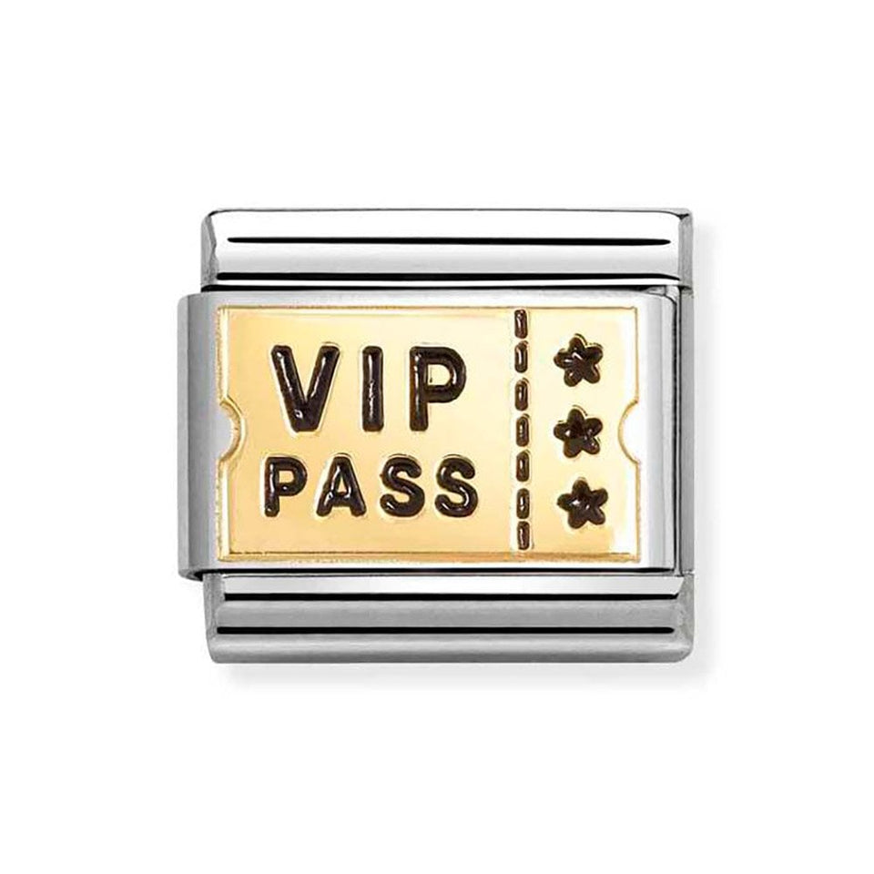 Nomination CLASSIC Gold VIP Pass Charm