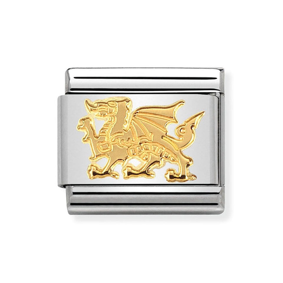 Nomination CLASSIC Gold Welsh Dragon Charm