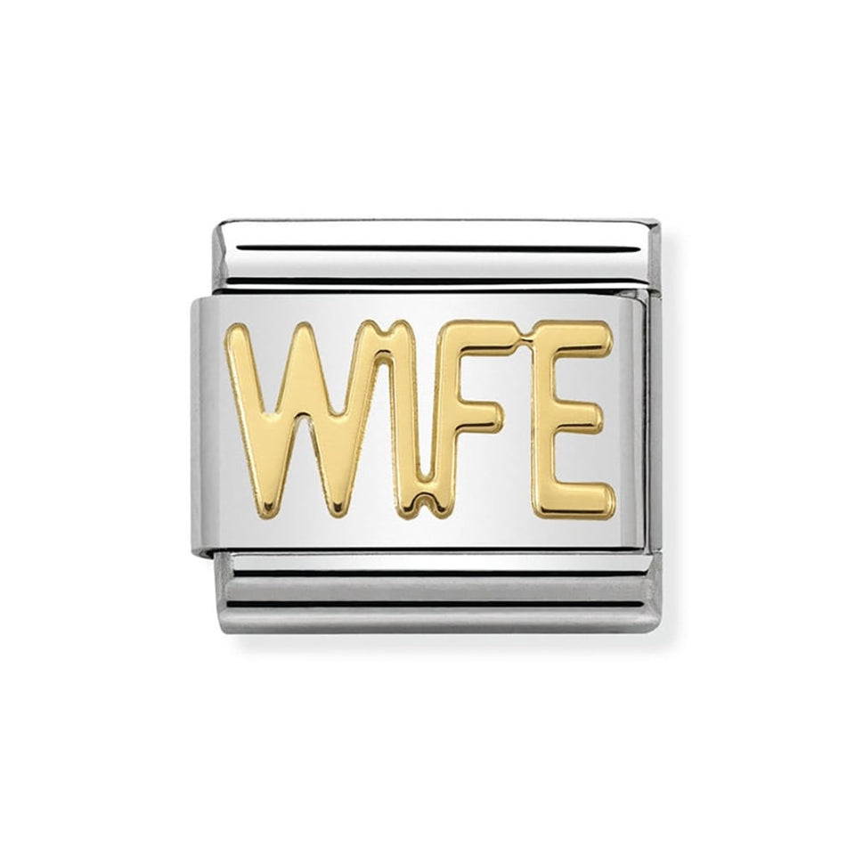 Nomination CLASSIC Gold 'WIFE' Charm