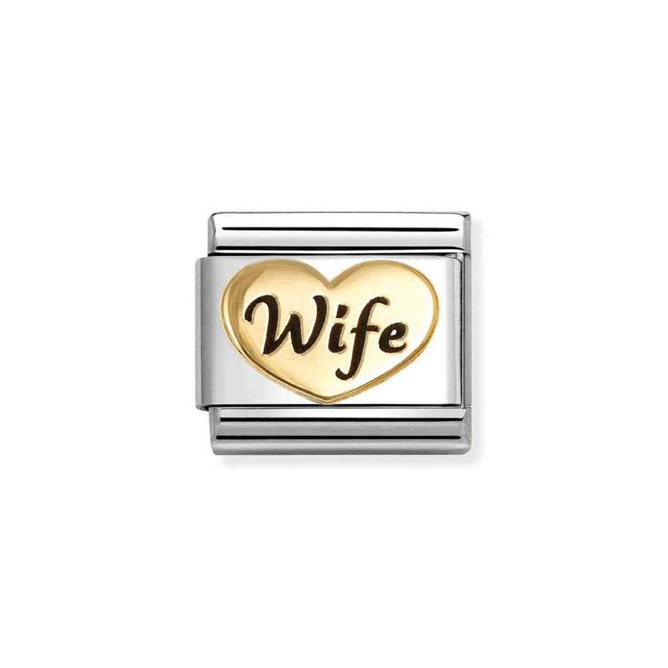Nomination CLASSIC Gold Wife Heart Charm