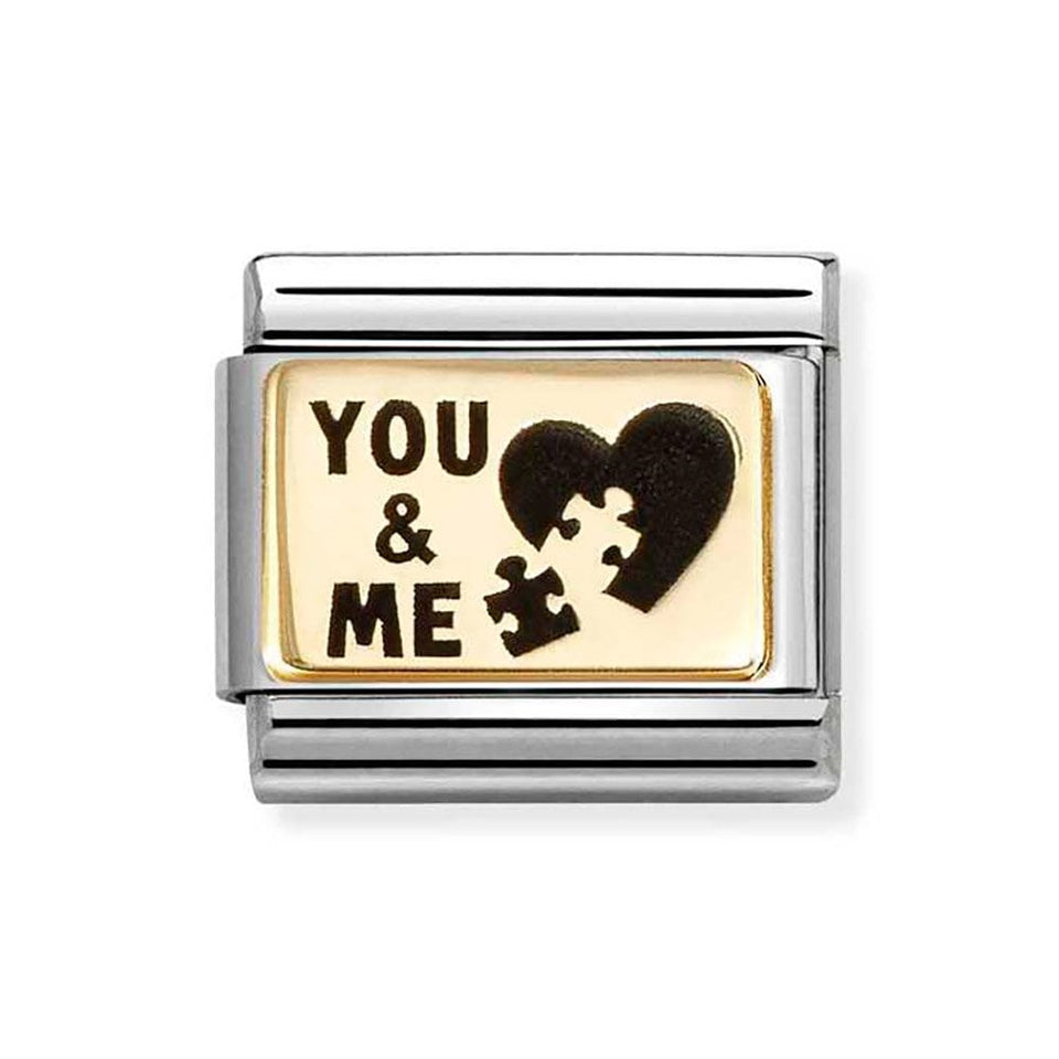 Nomination CLASSIC Gold You & Me Puzzle Charm