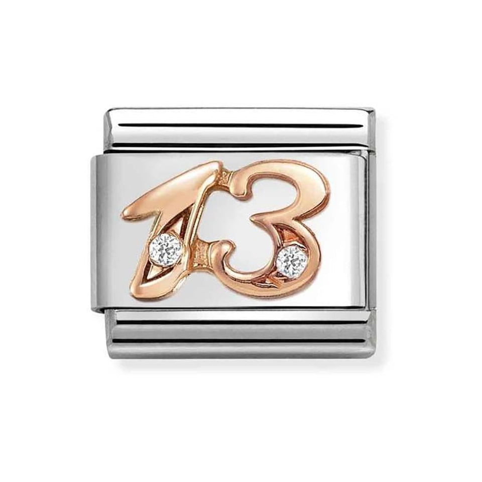 Nomination CLASSIC Rose 13 with CZ Charm