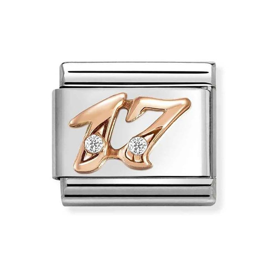 Nomination CLASSIC Rose 17 with CZ Charm