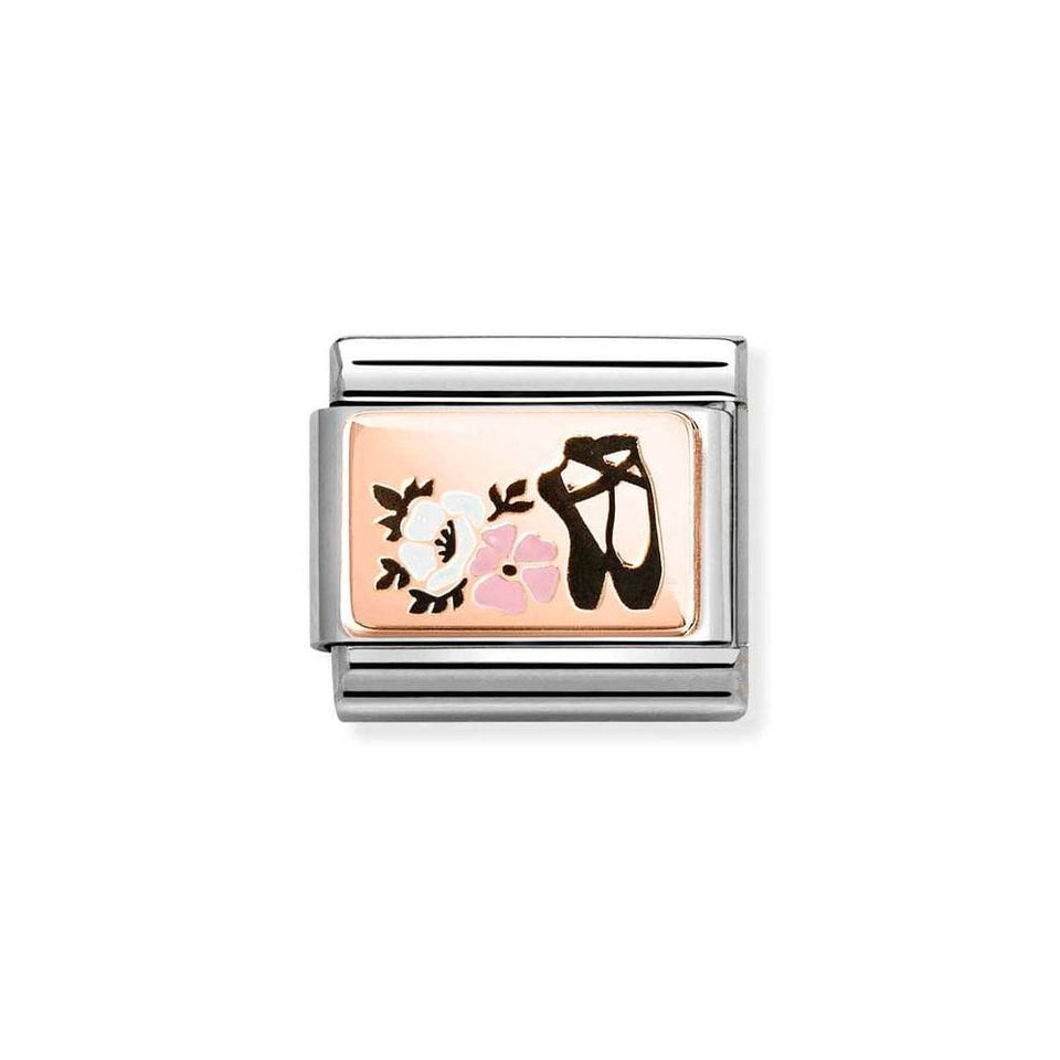 Nomination CLASSIC Rose Ballet Shoes and Flowers Charm