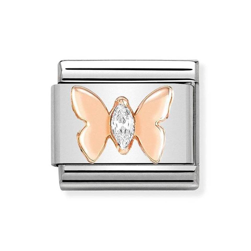 Nomination CLASSIC Rose Butterfly With Stones Charm