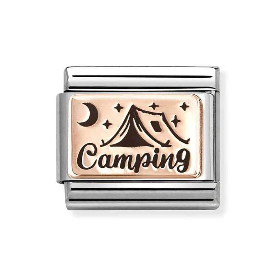 Nomination CLASSIC Rose Camping with Tent Charm