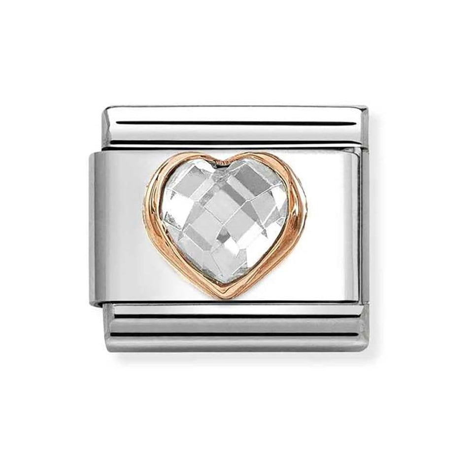 Nomination CLASSIC Rose CZ Heart Charm
