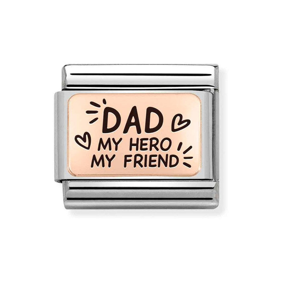 Nomination CLASSIC Rose 'DAD MY HERO MY FRIEND' Charm