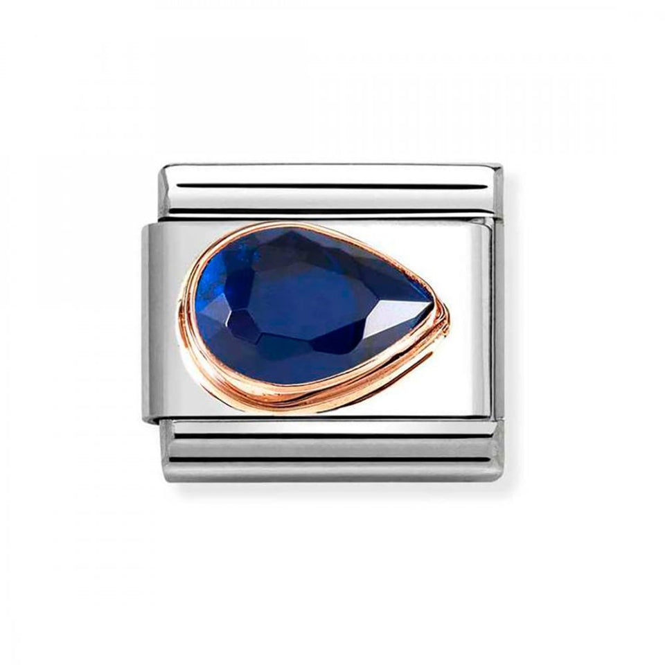 Nomination CLASSIC Rose Dark Blue Stone Drop Right Charm