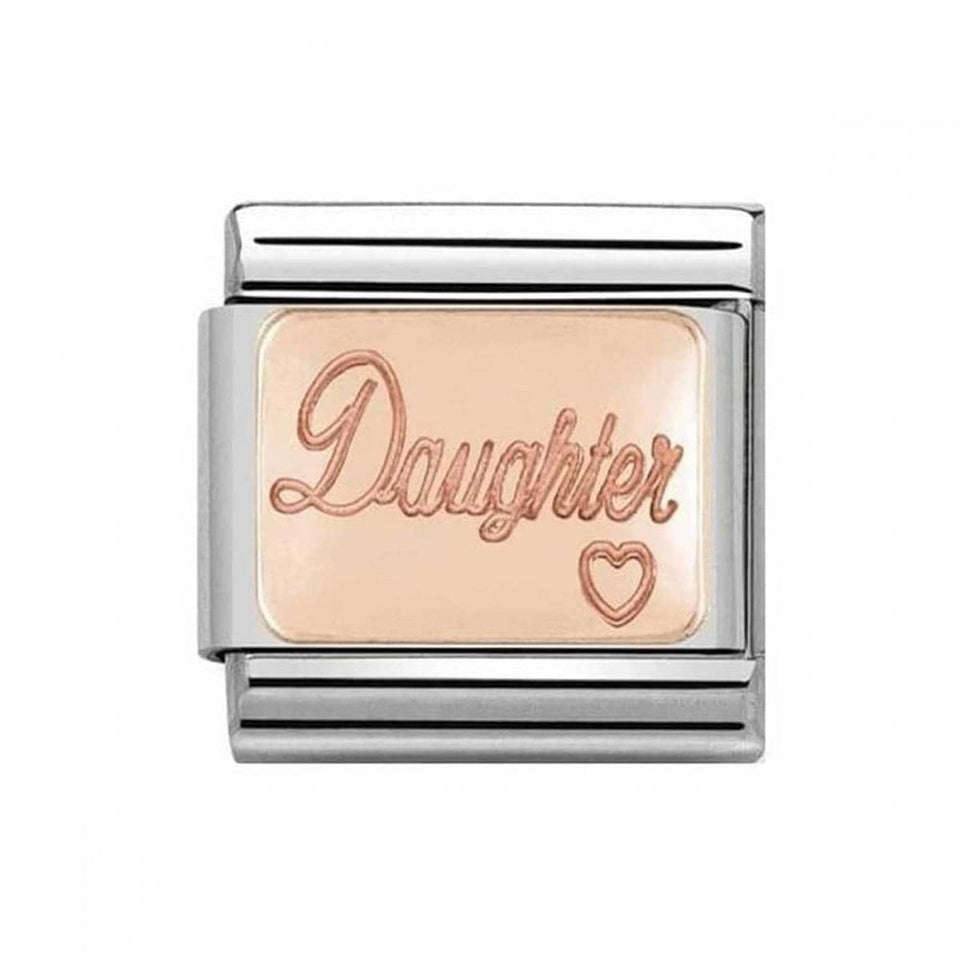 Nomination CLASSIC Rose 'DAUGHTER' Script Charm