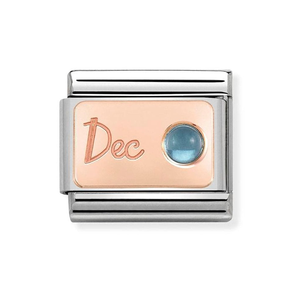 Nomination CLASSIC Rose December Light Blue Topaz Charm
