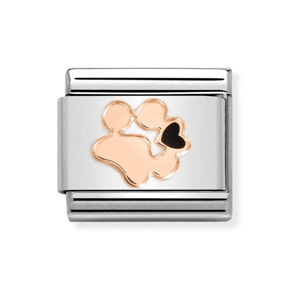 Nomination CLASSIC Rose Dog Pawprint Charm