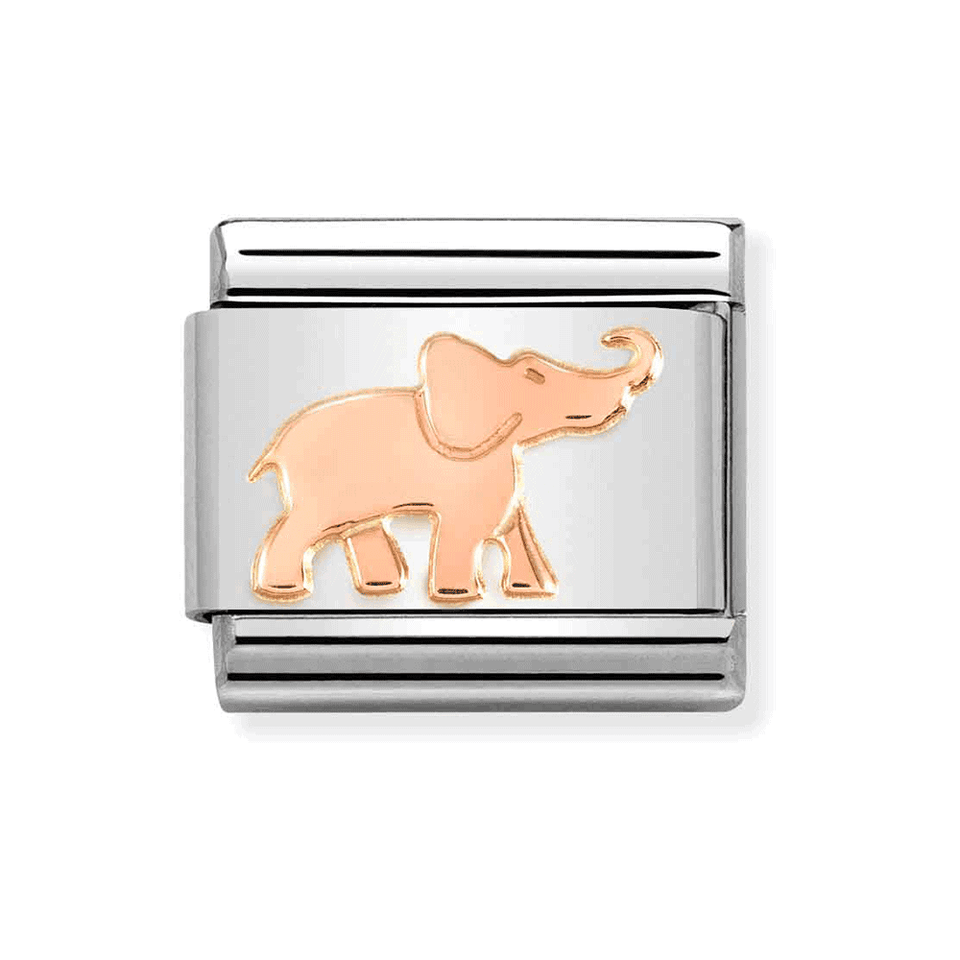 Nomination CLASSIC Rose Elephant Charm