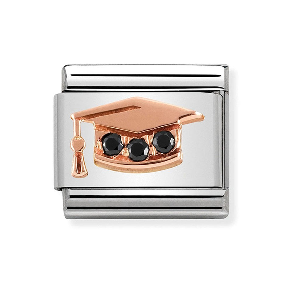 Nomination CLASSIC Rose Graduation Cap Charm