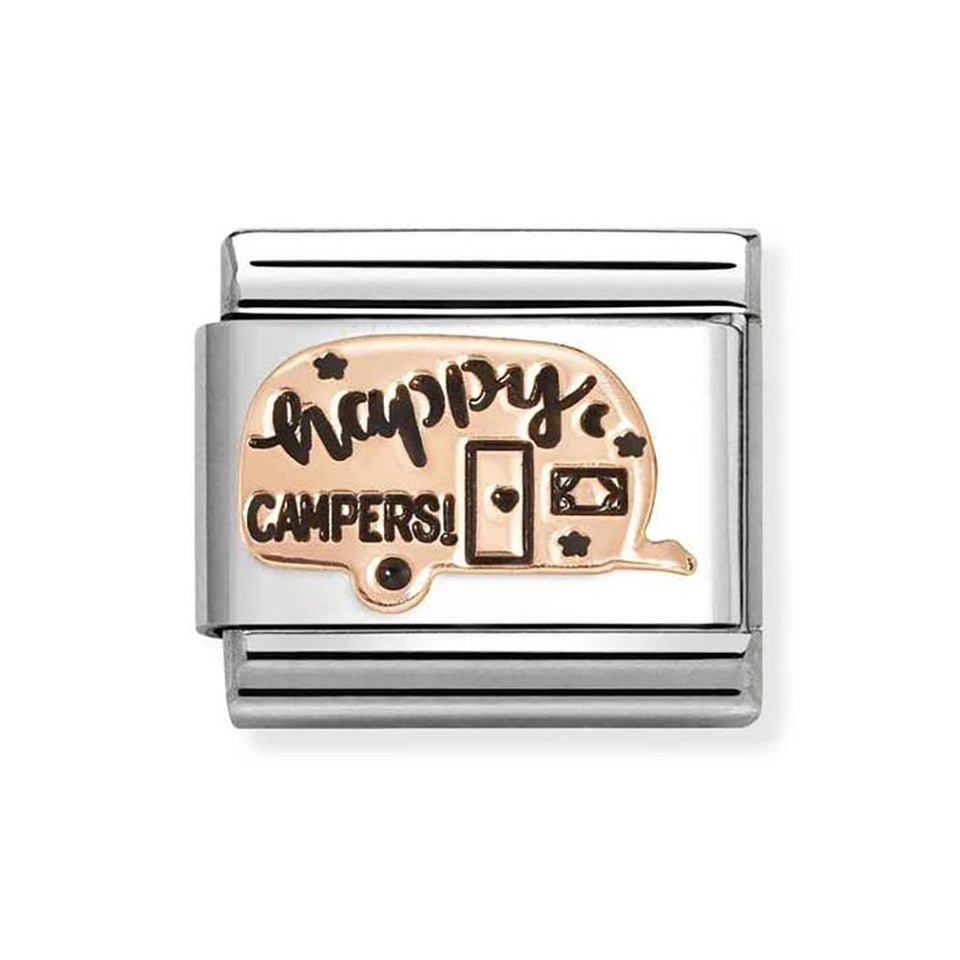 Nomination CLASSIC Rose Happy Campers Caravan Charm
