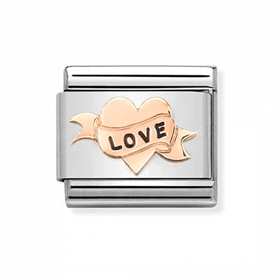 Nomination CLASSIC Rose Heart Love Charm