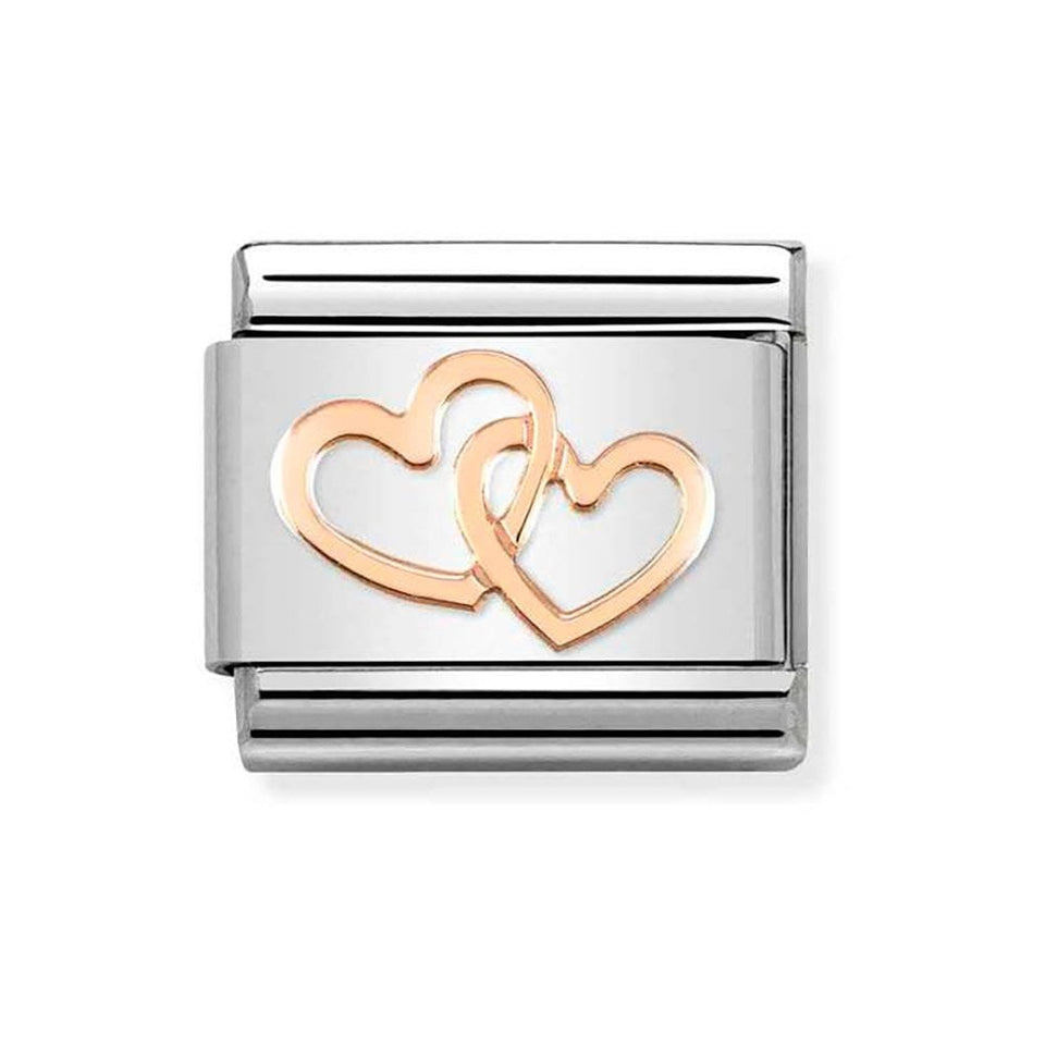 Nomination CLASSIC Rose Intertwined Hearts Charm